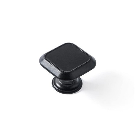 Pomo Rei Nero Nero opaco Metallo 30 x 30 mm 4 Pezzi