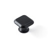 Pomo Rei Nero Nero opaco Metallo 30 x 30 mm 4 Pezzi