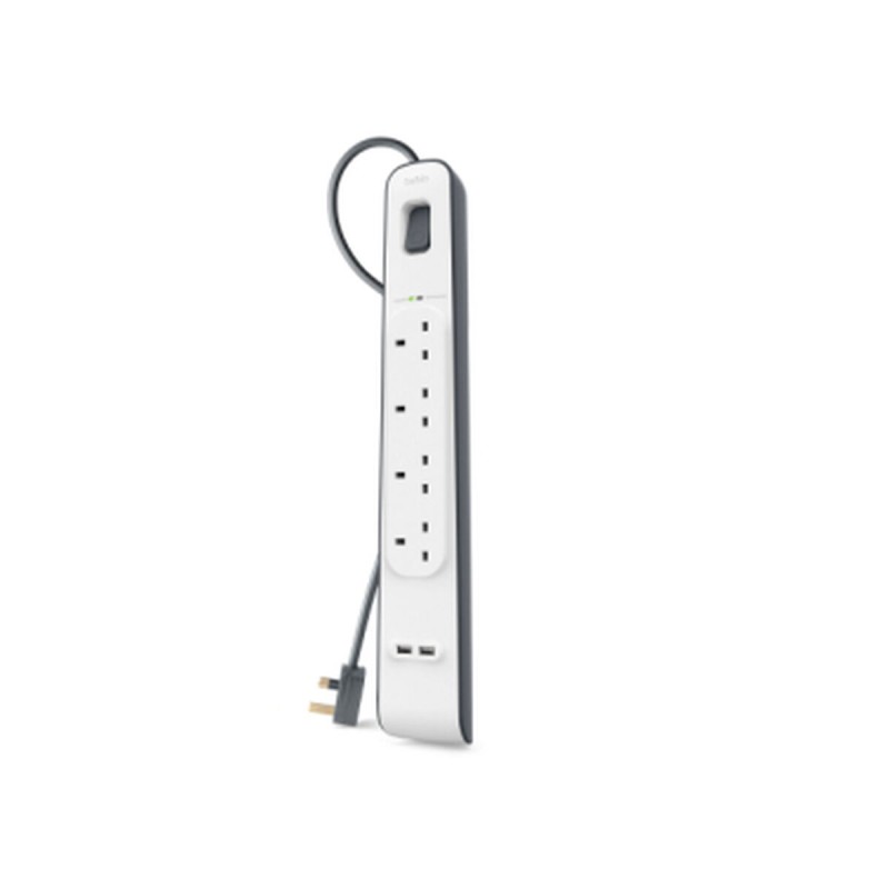 Multipresa con 4 Prese con Interruttore Belkin BSV401VF2M Multipresa con 4 Prese con Interruttore Belkin BSV401VF2M
