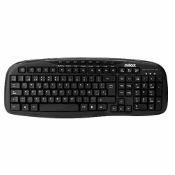 Tastiera Nilox NXKBE000001 Nero Qwerty in Spagnolo QWERTY