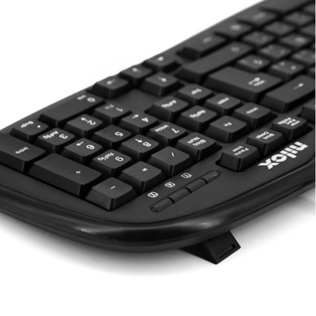 Tastiera Nilox NXKBE000001 Nero Qwerty in Spagnolo QWERTY