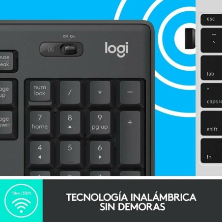 Tastiera e Mouse Wireless Logitech MK295 Nero Qwerty in Spagnolo