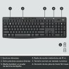 Tastiera e Mouse Wireless Logitech MK295 Nero Qwerty in Spagnolo