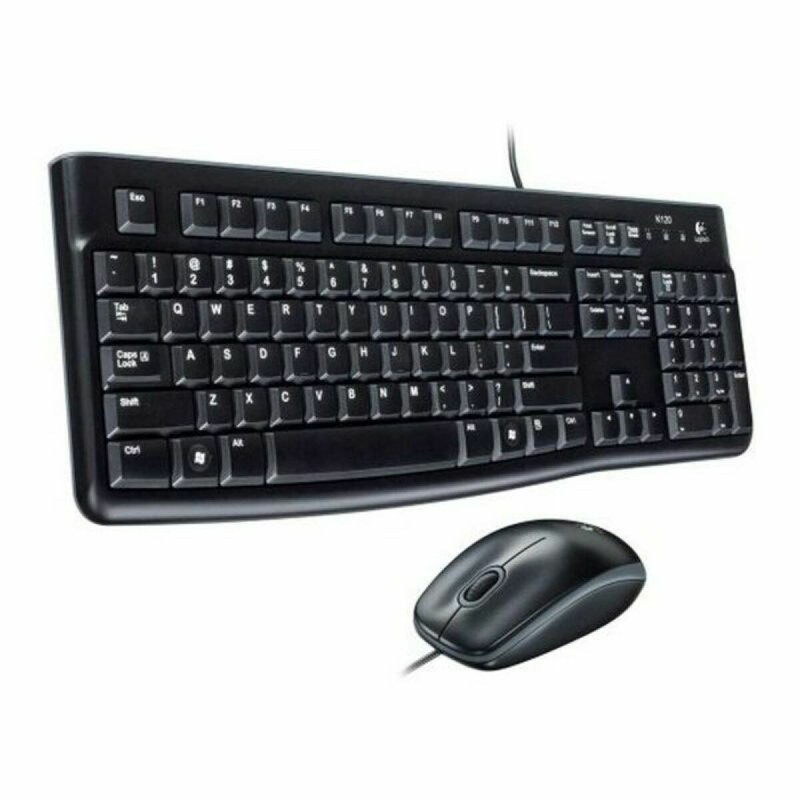 Tastiera e Mouse Ottico Logitech 920-002550 USB Nero Qwerty in Spagnolo Tastiera e Mouse Ottico Logitech 920-002550 USB Nero Qwerty in Spagnolo
