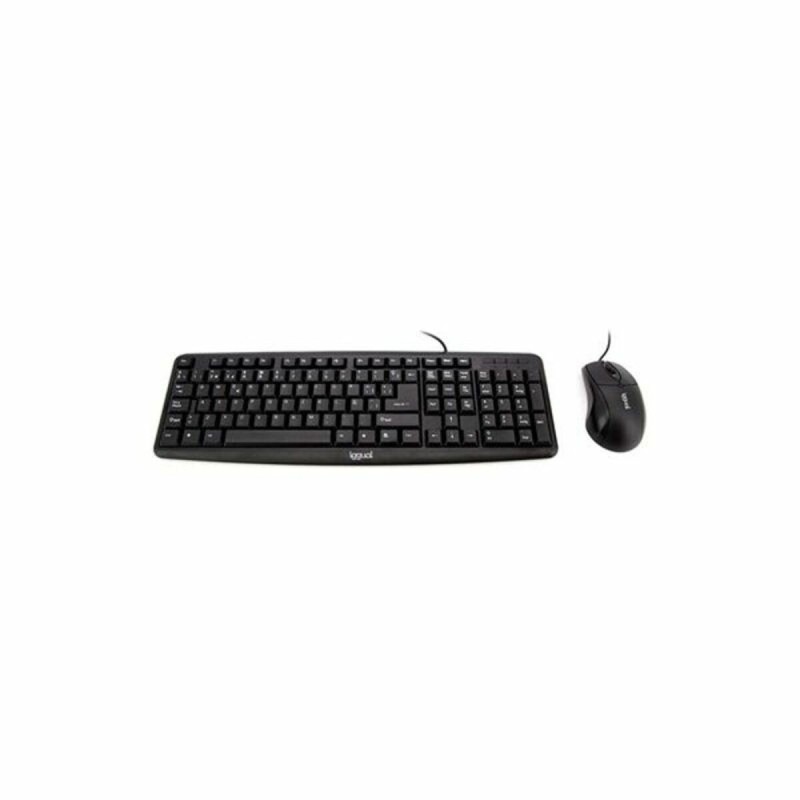 Tastiera e Mouse iggual QWERTY USB Nero Qwerty in Spagnolo Tastiera e Mouse iggual QWERTY USB Nero Qwerty in Spagnolo