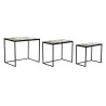 Set di 3 tavoli DKD Home Decor Nero Verde Dorato 60 x 40 x 50 cm