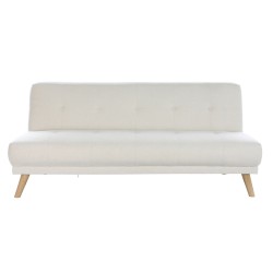 Divano Letto DKD Home Decor 172 x 80 x 76 cm Crema Legno d'albero della gomma Moderno Scandi