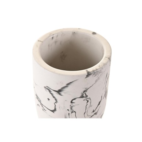 Bicchiere DKD Home Decor Bianco Nero Cemento 7 X 7 X 9,5 CM
