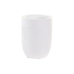 Bicchiere DKD Home Decor Bianco Cemento 8 x 8 x 10,5 cm