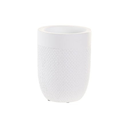 Bicchiere DKD Home Decor Bianco Cemento 8 x 8 x 10,5 cm