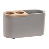 Bicchiere DKD Home Decor Grigio Naturale Bambù Cemento 11 X 4,5 X 6 CM