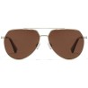 Occhiali da sole Unisex Hawkers Shadow Polarizzate ø 60 mm Dorato Argentato Oro rosa
