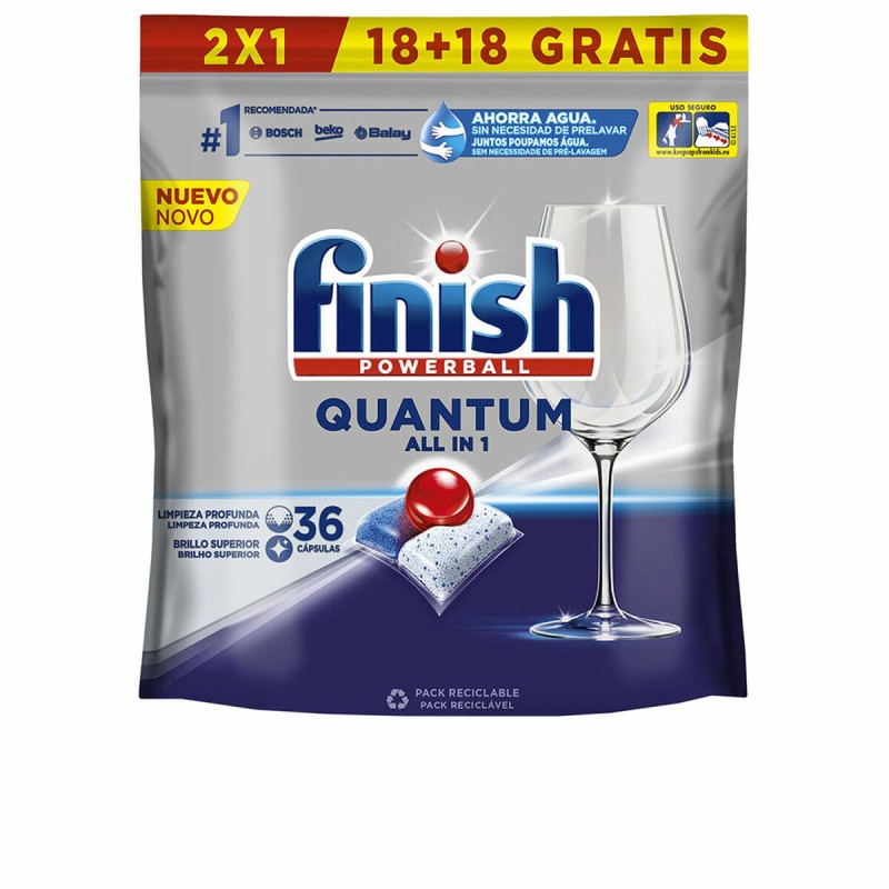 Pastiglie per lavastoviglie Finish Quantum (36 Unità) Pastiglie per lavastoviglie Finish Quantum (36 Unità)