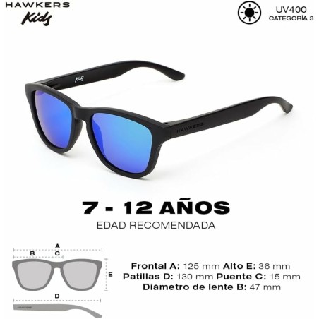 Occhiali da Sole per Bambini Hawkers One Kids Sky Ø 47 mm Nero