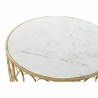Tavolino da Caffè DKD Home Decor Glamour Bianco Multicolore Dorato Marmo Ferro 87 x 87 x 51,5 cm