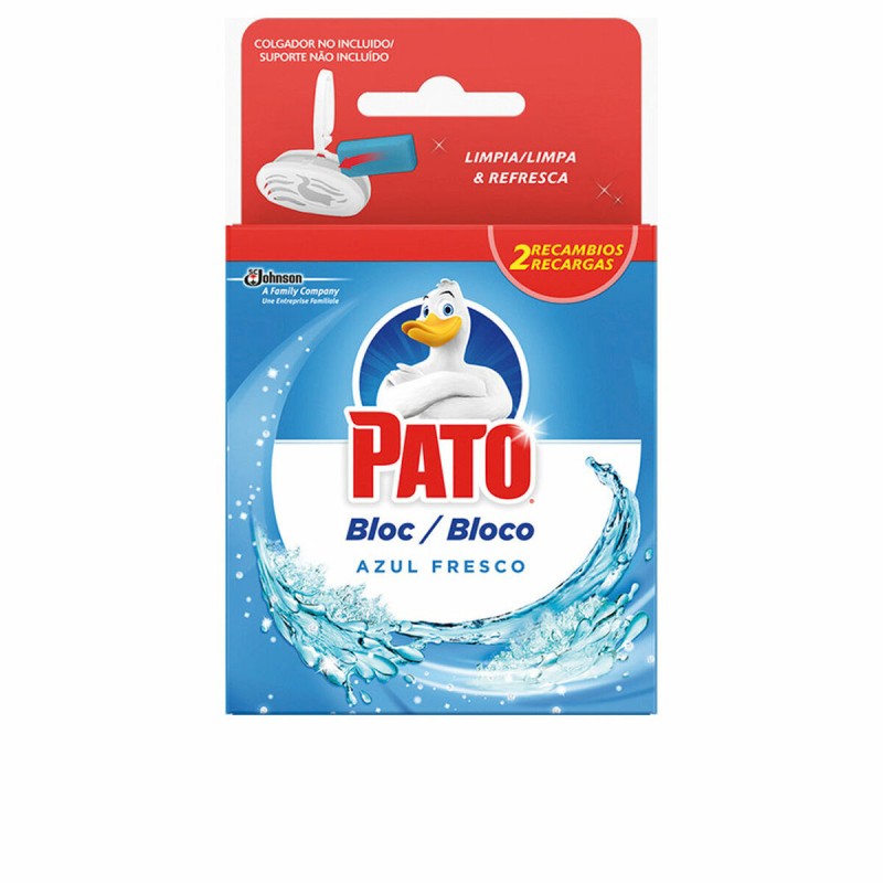 Deodorante per toilette Pato Agua Azul 2 x 40 g Disinfettante Blocco Deodorante per toilette Pato Agua Azul 2 x 40 g Disinfettante Blocco