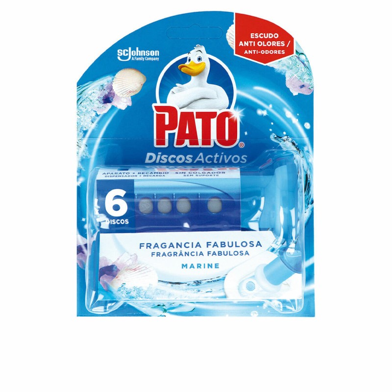 Deodorante per toilette Pato Discos Activos Marino 6 Unità Disinfettante Deodorante per toilette Pato Discos Activos Marino 6 Unità Disinfettante