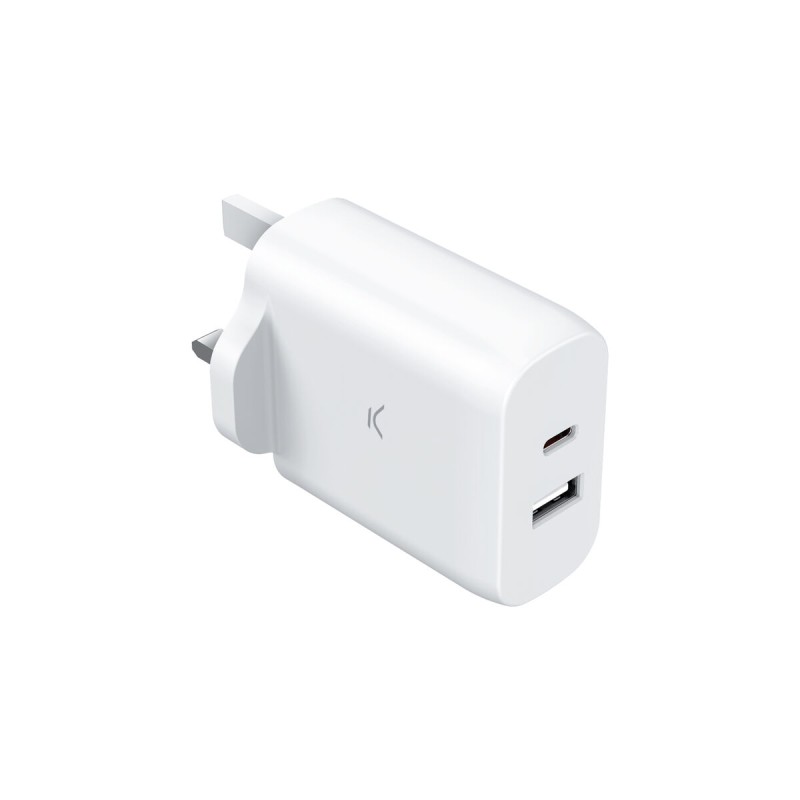 Caricabatterie da Parete KSIX GaN Bianco 45 W Caricabatterie da Parete KSIX GaN Bianco 45 W