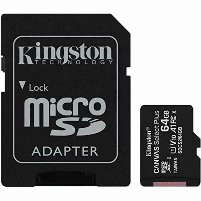 Scheda Di Memoria Micro SD con Adattatore Kingston SDCS2/64GB 64 GB 64 GB Scheda Di Memoria Micro SD con Adattatore Kingston SDCS2/64GB 64 GB 64 GB