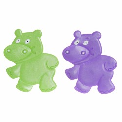 Tappeto da bagno DKD Home Decor 10 x 1 x 13 cm Lilla Verde Per bambini PVC (2 Unità)