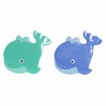 Tappeto da bagno DKD Home Decor 11,5 x 1 x 10 cm Azzurro Turchese Per bambini PVC 10 cm (2 Unità)