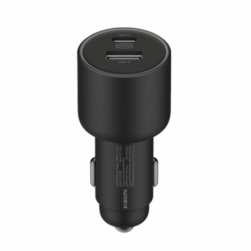 Caricabatterie per Auto USB Universale + Cavo USB C Xiaomi 67W Nero Caricabatterie per Auto USB Universale + Cavo USB C Xiaomi 67W Nero