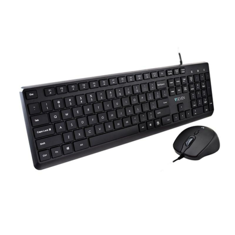 Tastiera e Mouse V7 CKU350US Nero Qwerty US Tastiera e Mouse V7 CKU350US Nero Qwerty US