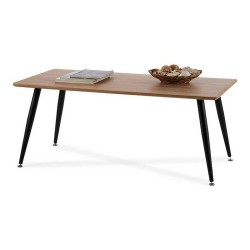 Tavolino da Caffè Marrone Nero Legno Metallo Melammina Legno MDF