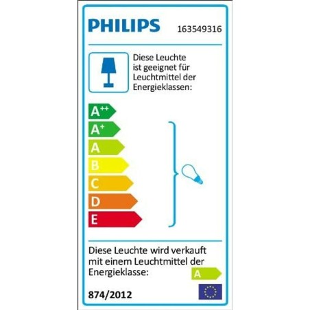 Faro Philips 16354/93/16 Antracite 12,1 x 80,2 x 12,1 cm Alluminio Plastica (4000 K) (Bianco Caldo) (2700 K)