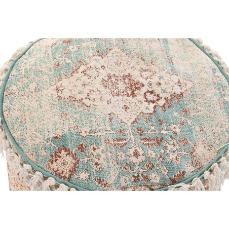 Cuscino DKD Home Decor Da terreno 46 x 46 x 37 cm Marrone Verde Giallo Arabo 45 x 45 x 35 cm Frange