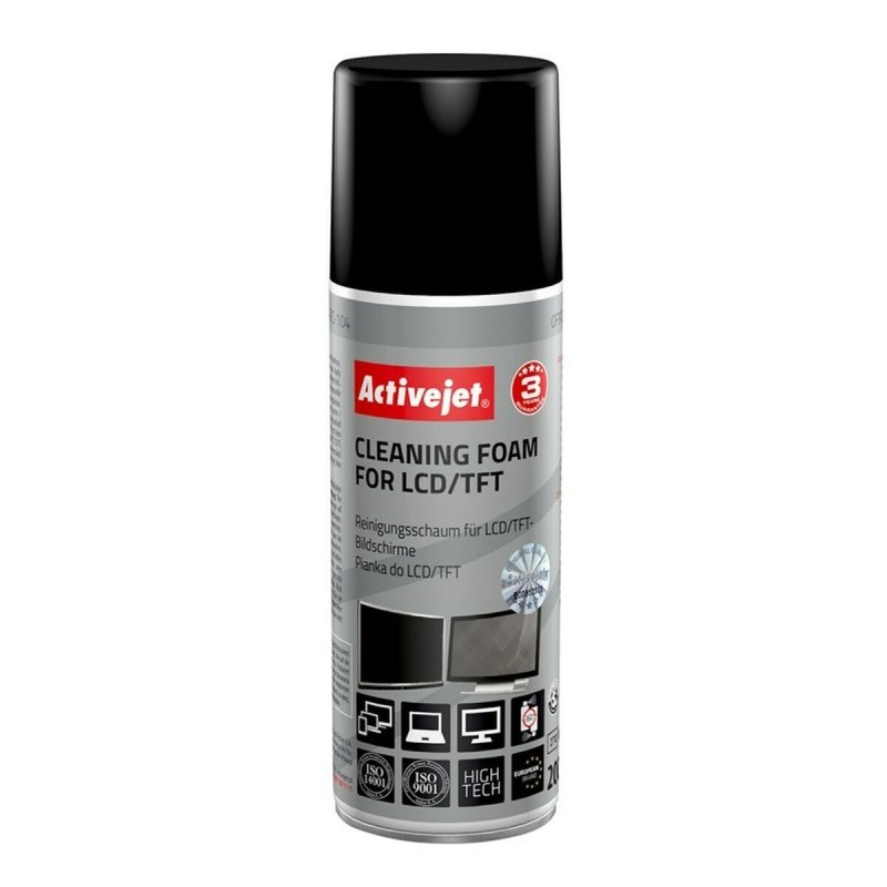 Schiuma per la pulizia degli schermi Activejet AOC-104 LCD TFT 200 ml Schiuma per la pulizia degli schermi Activejet AOC-104 LCD TFT 200 ml