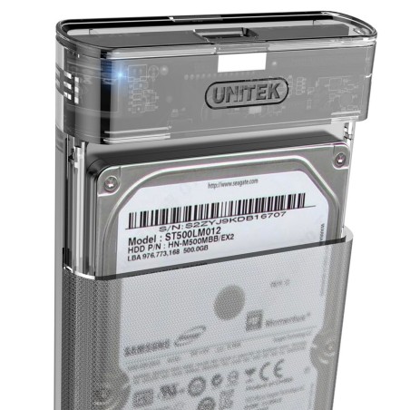 Scatola Esterna Unitek S1103A Grigio Trasparente 2,5"