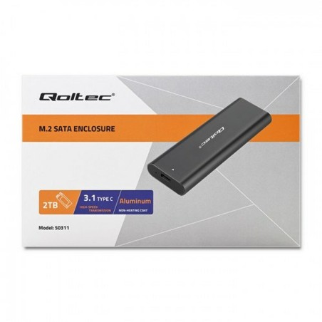 Scatola Esterna Qoltec 50311 Nero