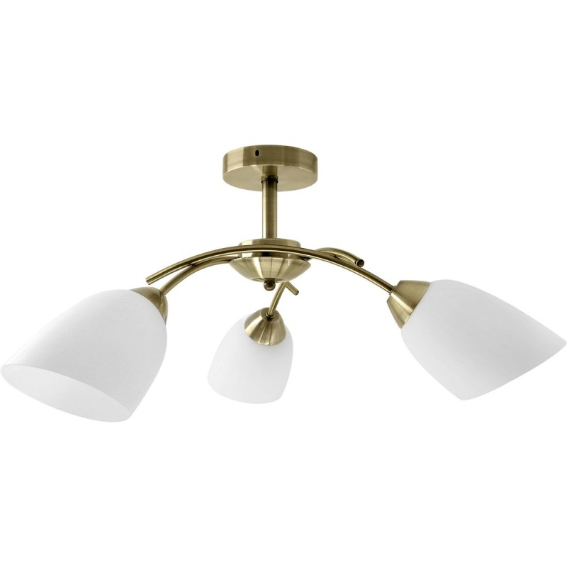 Lampadario Activejet NIKITA 3P Patyna Bianco Metallo Vetro 120 W Lampadario Activejet NIKITA 3P Patyna Bianco Metallo Vetro 120 W