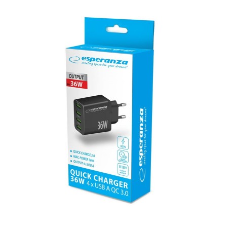 Caricabatterie da Parete Esperanza EZC107K Nero
