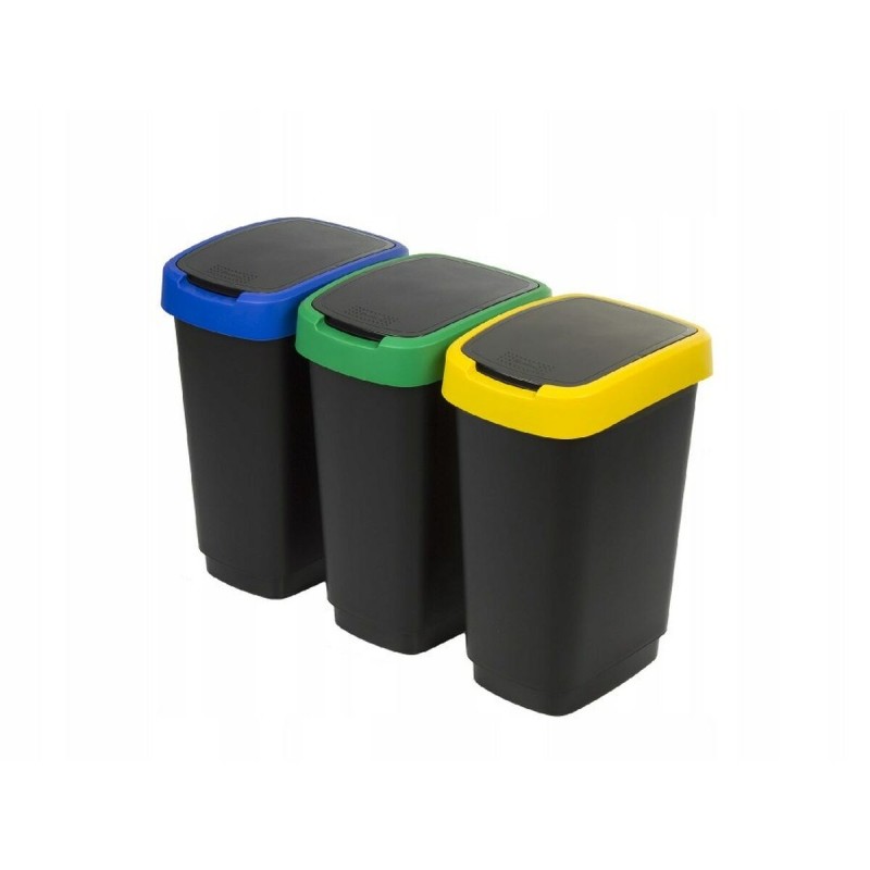 Secchio della spazzatura Rotho Twist Azzurro Nero Rosso Verde 25 L Plastica Secchio della spazzatura Rotho Twist Azzurro Nero Rosso Verde 25 L Plastica