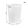 Cesto per i Panni Rotho Brisen Bianco 50 L Plastica