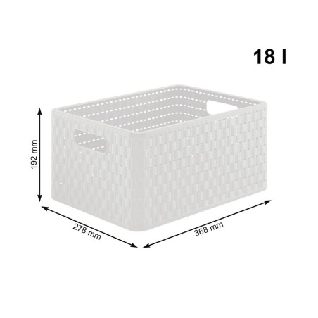 Scaffale Rotho Country Bianco Antracite Plastica