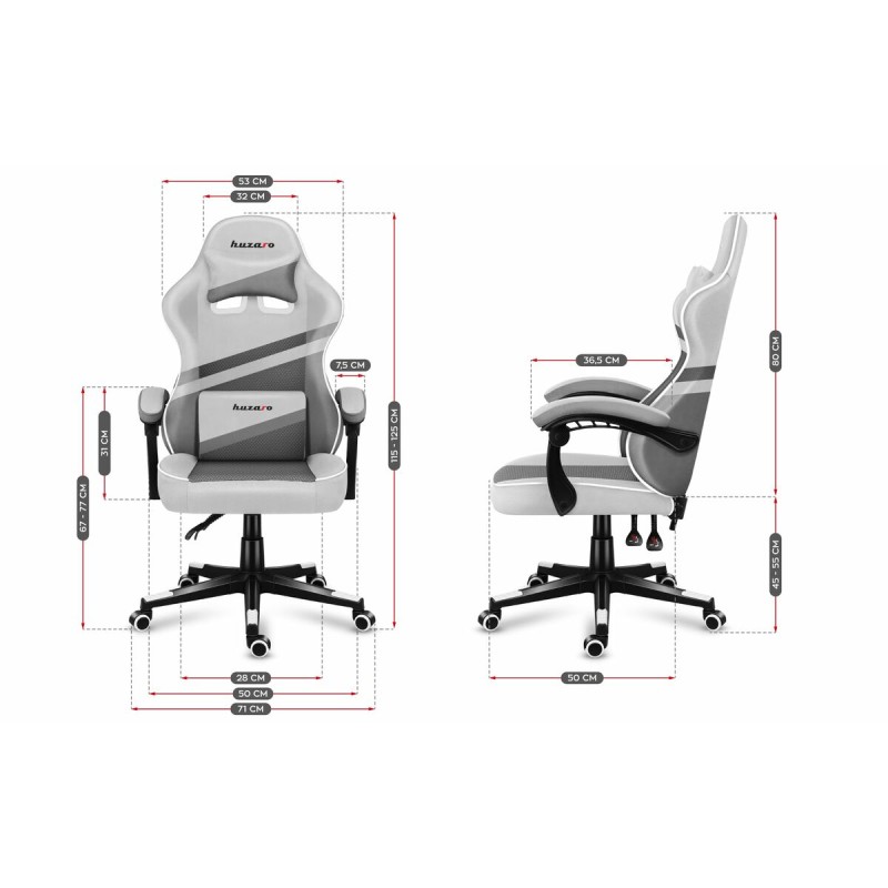 Sedia Gaming Huzaro HZ-Force 4.4 White Mesh Bianco Sedia Gaming Huzaro HZ-Force 4.4 White Mesh Bianco