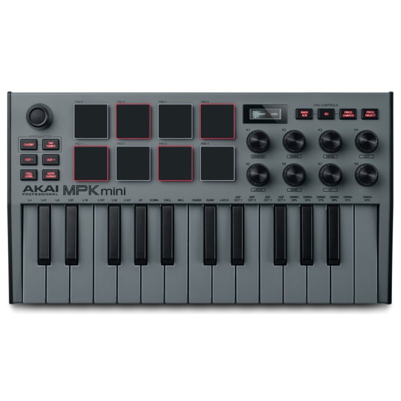 Controller Akai MPK Mini MK3 Grey MIDI Controller Akai MPK Mini MK3 Grey MIDI