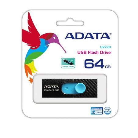 Memoria USB Adata UV220 64 GB Nero/Blu