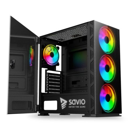 Case computer desktop ATX Savio SAVGC-PRIMEX1 Nero