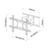Supporto TV ART AR-87 80" 60 Kg