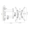 Supporto TV MacLean MC-418 43" 23" 30 Kg