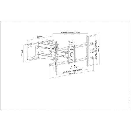 Supporto da Tavolo per Schermo Manhattan 461290 37" 90"