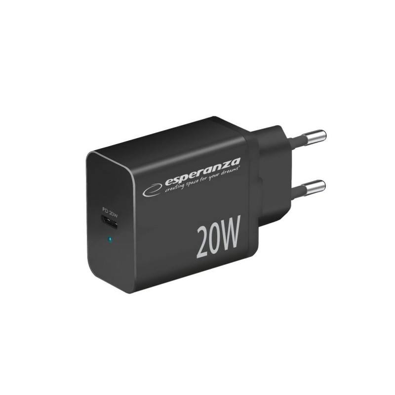 Caricabatterie da Parete Esperanza EZC104K Nero Caricabatterie da Parete Esperanza EZC104K Nero