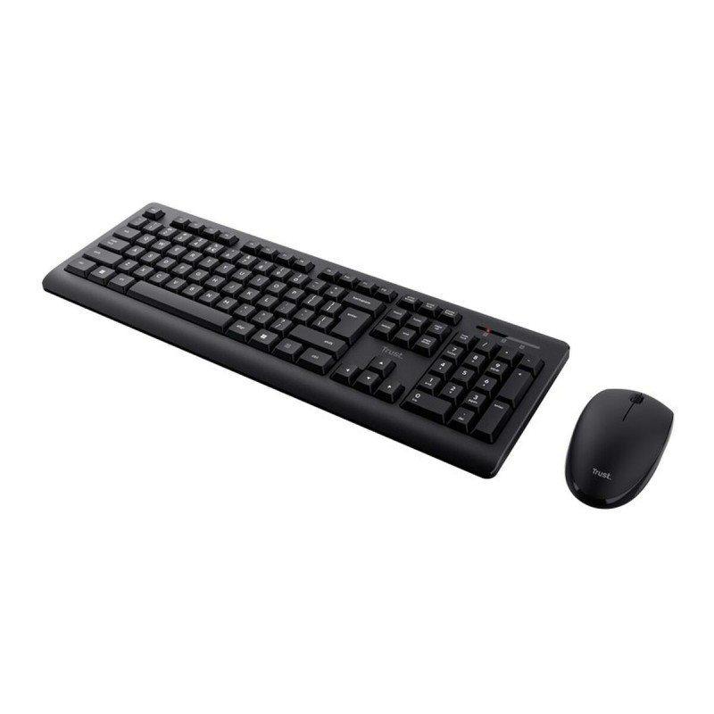 Tastiera e Mouse Wireless Trust Primo Nero Monocromatica Inglese EEUU Qwerty US Tastiera e Mouse Wireless Trust Primo Nero Monocromatica Inglese EEUU Qwerty US