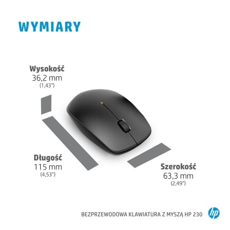 Tastiera e Mouse HP 3L1F0AA Azerty Francese Bianco Nero