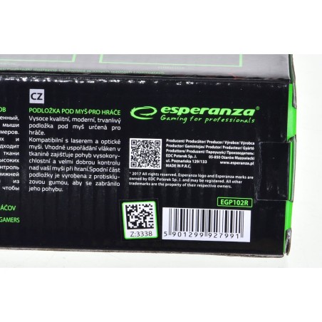 Tappetino per Mouse Esperanza EGP102R Nero