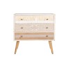 Cassettiera DKD Home Decor Abete Naturale Cotone Bianco (80 x 35 x 80 cm)